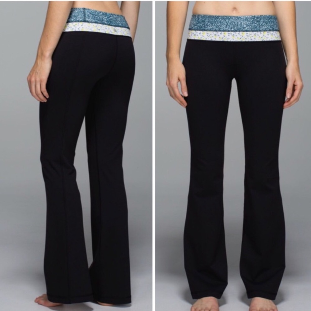 Lululemon Groove Pant Size 4 Black/Pebble Print